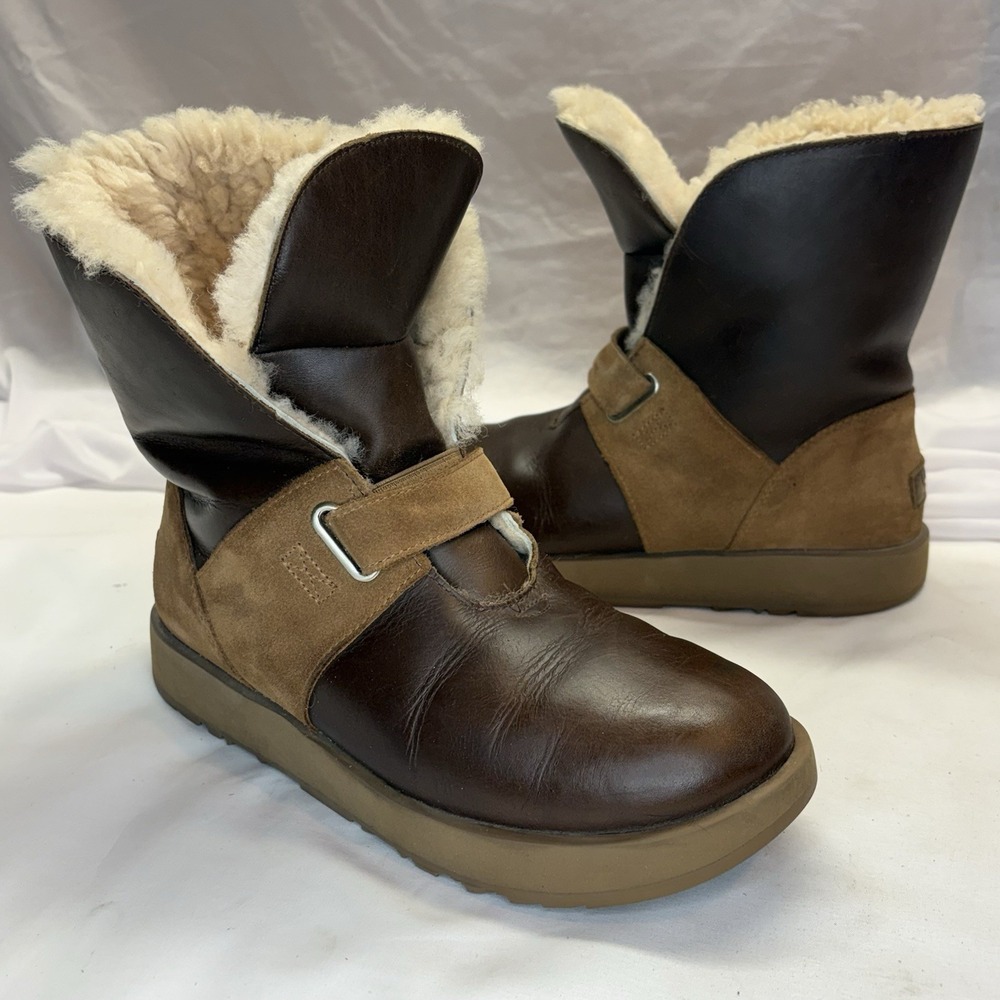 UGG Women's Isley Waterproof Classic Boots Suede Sheepskin Size US 10